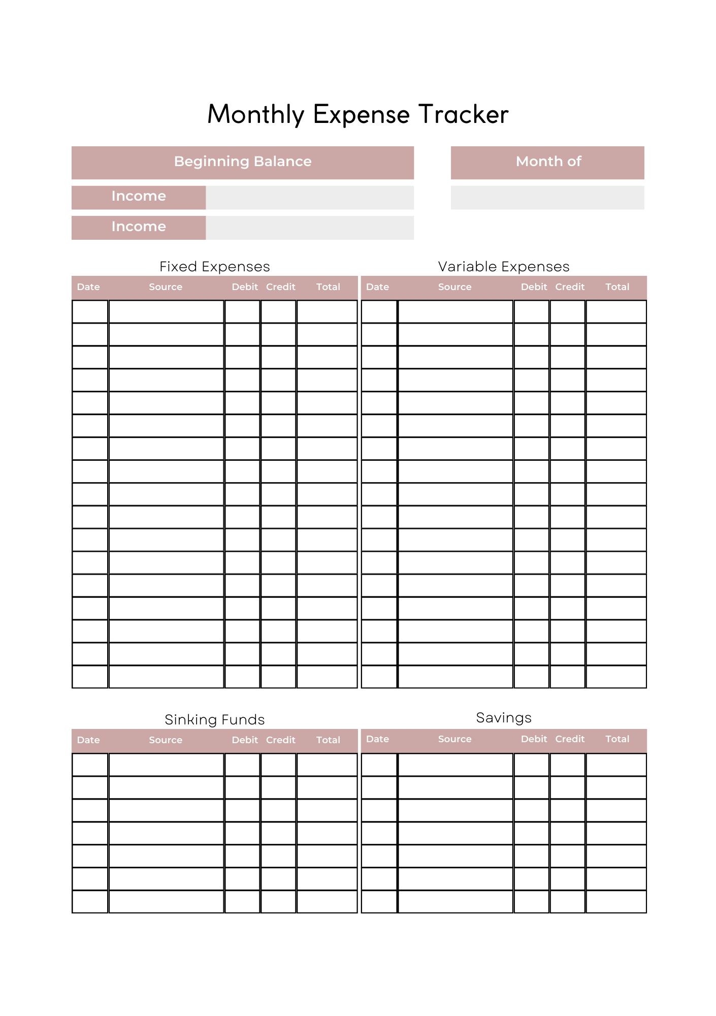Expense Tracker & Budget Planner