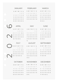 Year At A Glance Calendar
