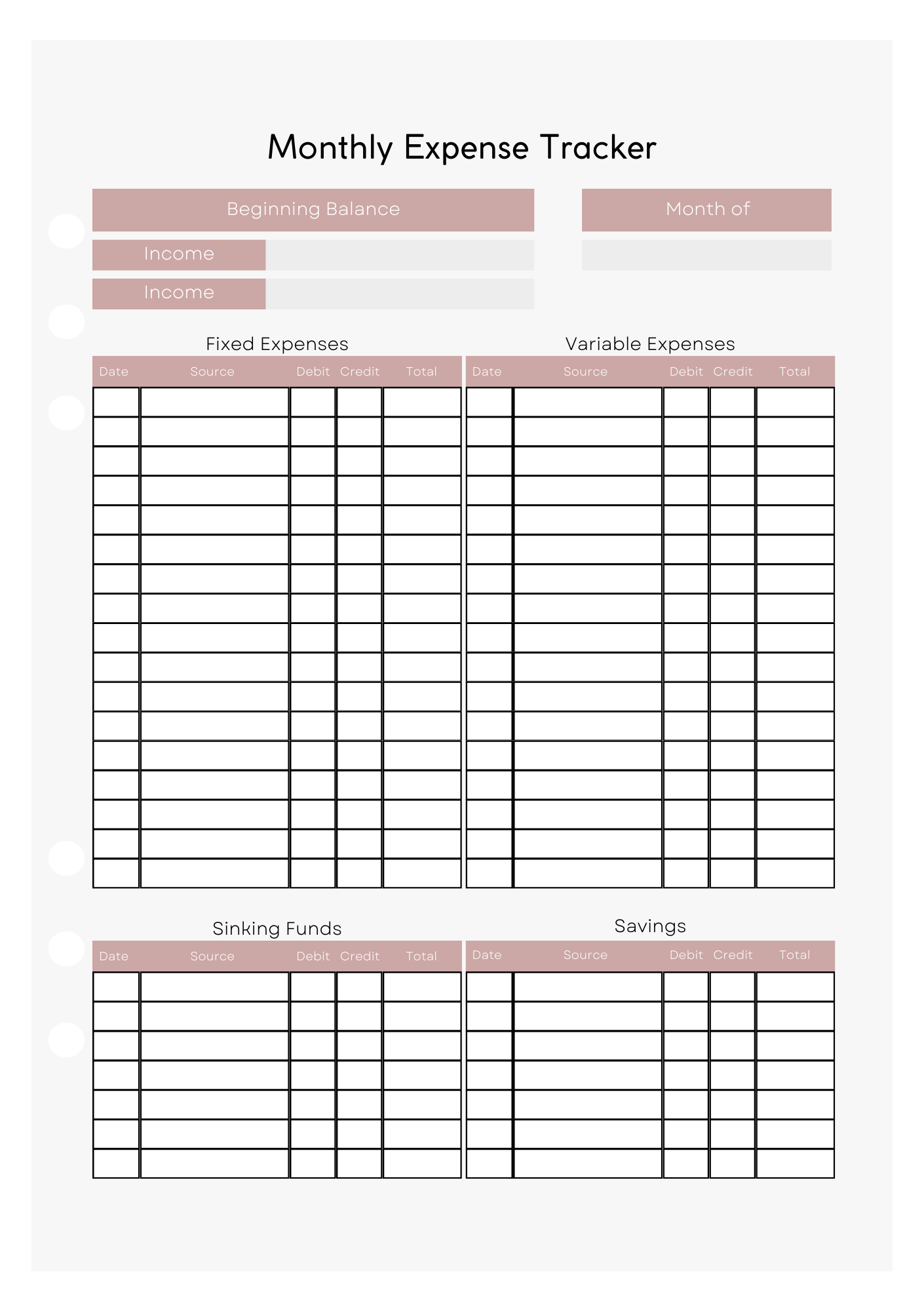 Expense Tracker & Budget Planner