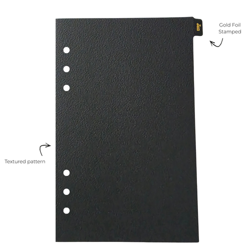 Black Textured Dividers | Gold Foil