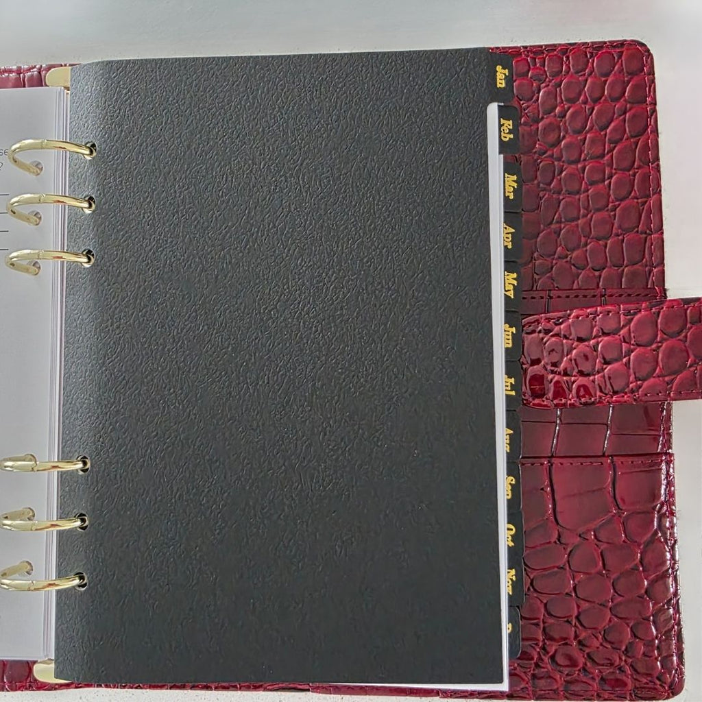 Black Textured Dividers | Gold Foil