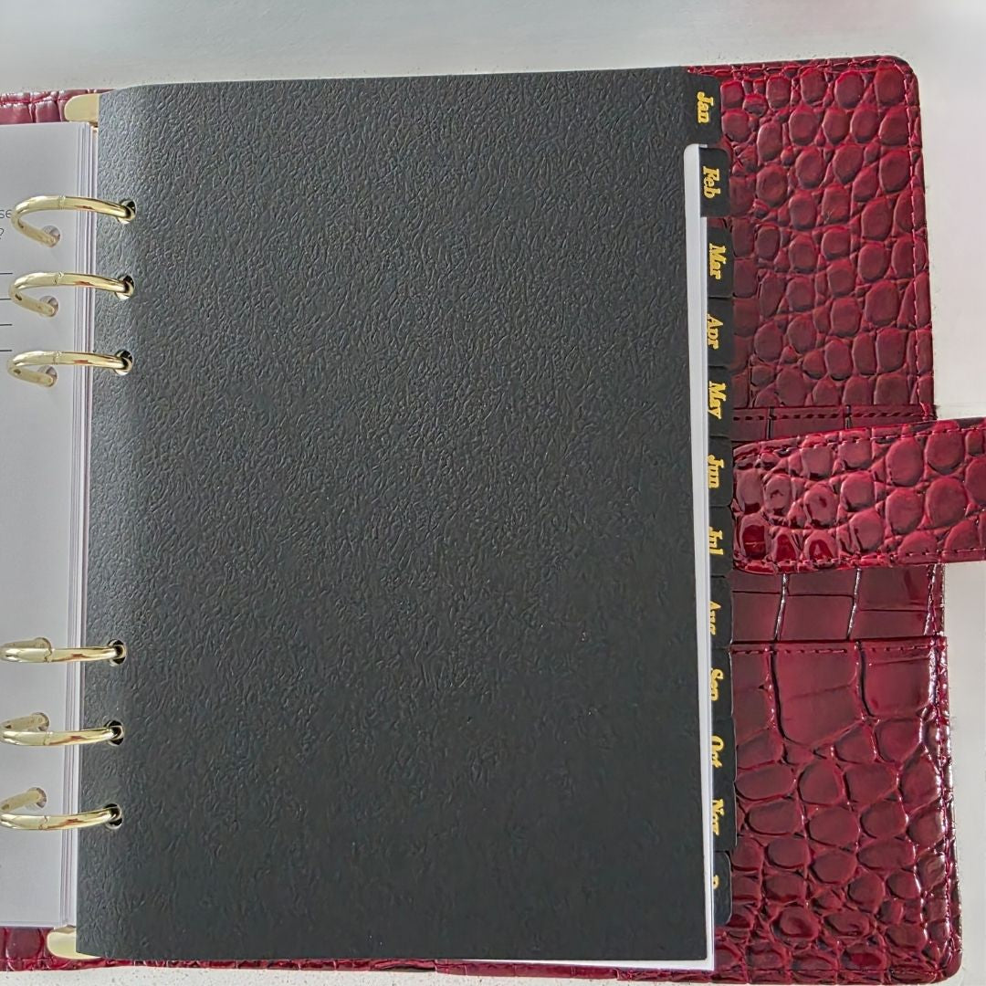 Black Textured Dividers | Gold Foil